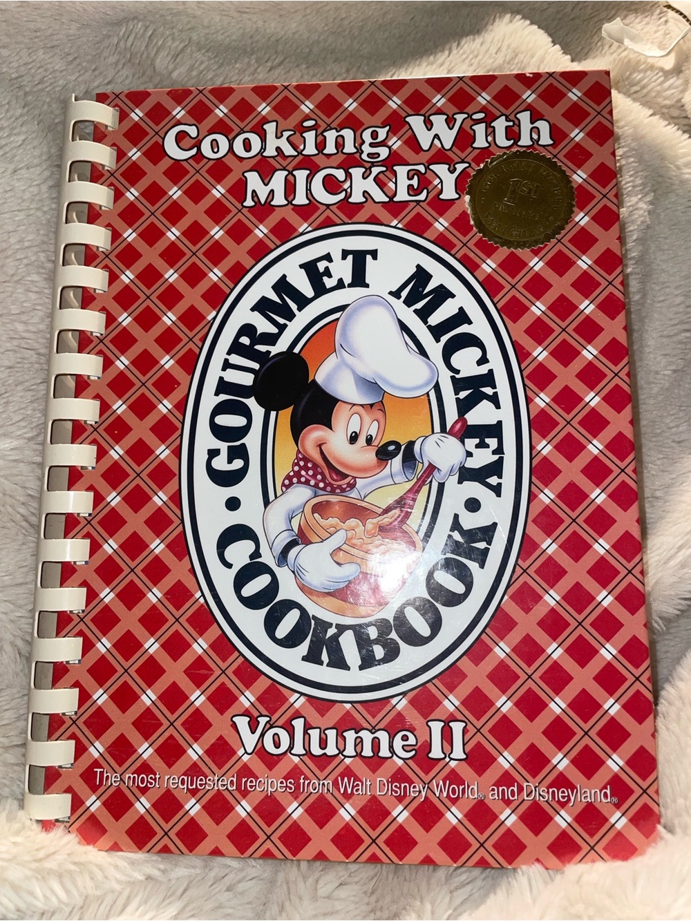 Disney Cooking With Mickey Gourmet Cookbook Volume II - Red and White